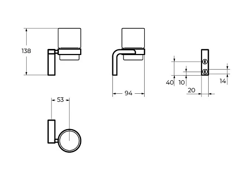 Стакан CEZARES ULTIMA CZR-F-8930 хром Стакан CEZARES ULTIMA CZR-F-8930 хром
