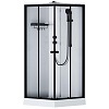 Картинка анонса товара «душевая кабина am.pm x-joy w94c-403-090bt 90x90, профиль черный матовый, стекло прозрачное»