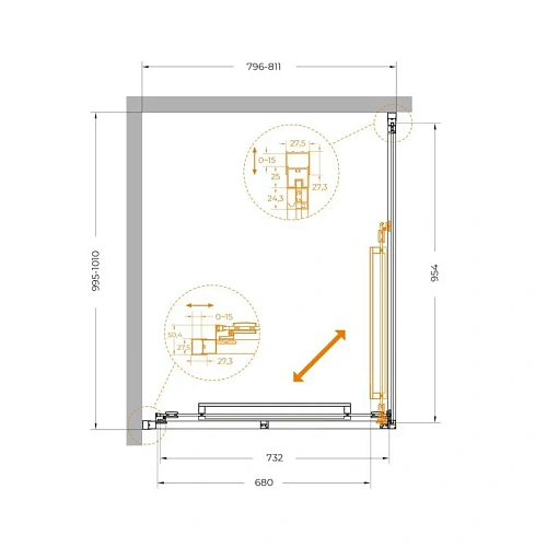 Душевой уголок CEZARES LUX-AH-FS-1-80/100-C-GM 80x100 см, профиль оружейная сталь, стекло прозрачное Душевой уголок CEZARES LUX-AH-FS-1-80/100-C-GM 80x100 см, профиль оружейная сталь, стекло прозрачное