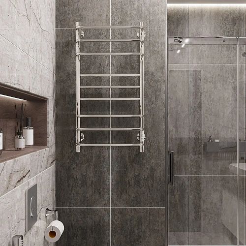 Полотенцесушитель электрический EWRIKA Сафо И 100х50, хром 485668 Полотенцесушитель электрический EWRIKA Сафо И 100х50, хром 485668