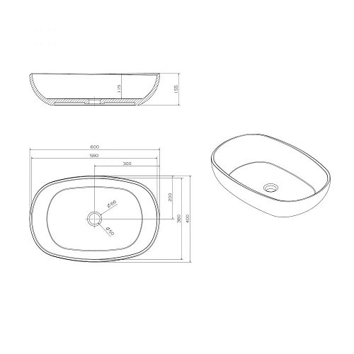 Раковина ABBER Kristall AT2805Emerald прозрачная, накладная, зеленая Раковина ABBER Kristall AT2805Emerald прозрачная, накладная, зеленая