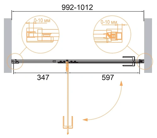 Душевая дверь CEZARES BELLAGIO-B-12-100-C-BORO 100см стекло прозрачное, профиль брашированное золото Душевая дверь CEZARES BELLAGIO-B-12-100-C-BORO 100см стекло прозрачное, профиль брашированное золото