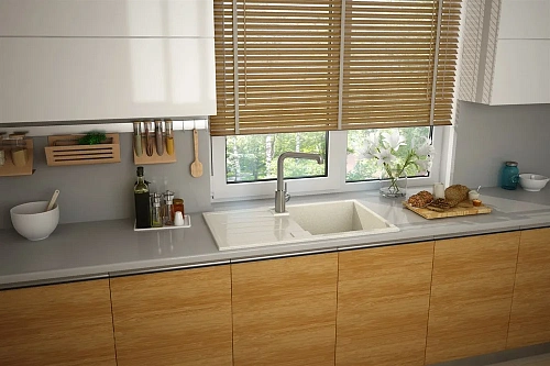 Кухонная мойка Aquaton Верона 1A710032VR220 из литого мрамора, прямоугольная, с крылом, песочная Кухонная мойка Aquaton Верона 1A710032VR220 из литого мрамора, прямоугольная, с крылом, песочная