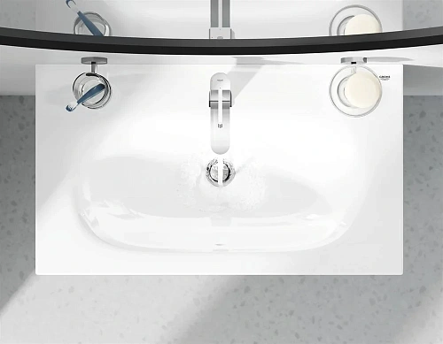 Смеситель для раковины GROHE Plus, со сливным гарнитуром, с энергосберегающей функцией, S-Size (2387 23870003 Смеситель для раковины GROHE Plus, со сливным гарнитуром, с энергосберегающей функцией, S-Size (2387 23870003