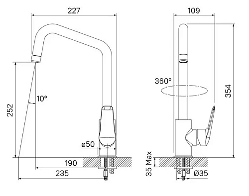 Смеситель для кухни Iddis Torr TORSBL0i05 Смеситель для кухни Iddis Torr TORSBL0i05