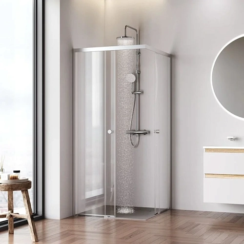 Душевой уголок AM.PM X-joy W94G-403-9090-МТ1К 90x90 хром матовый, стекло прозрачное Душевой уголок AM.PM X-joy W94G-403-9090-МТ1К 90x90 хром матовый, стекло прозрачное