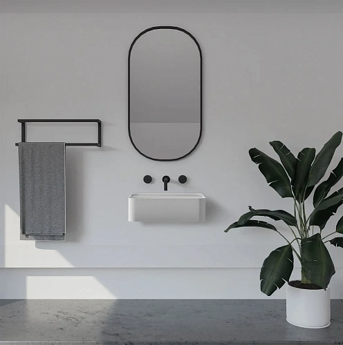 Раковина ABBER Stein AS2626 подвесная, белая матовая Раковина ABBER Stein AS2626 подвесная, белая матовая