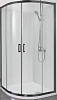 Душевой уголок Aquatek 1/4 круга, двери раздвижные 900x900x2000, профиль черный, стекло прозрачное A AQ ARI RO 09020BL