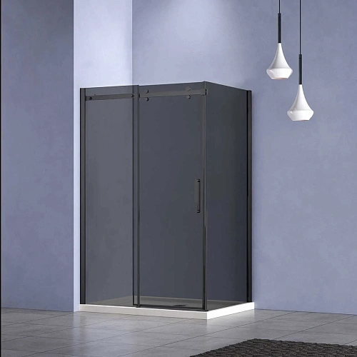 Душевой уголок Vincea Como-N VSR-4CN8014CGB, 1400x800, черный, стекло тонированное Душевой уголок Vincea Como-N VSR-4CN8014CGB, 1400x800, черный, стекло тонированное