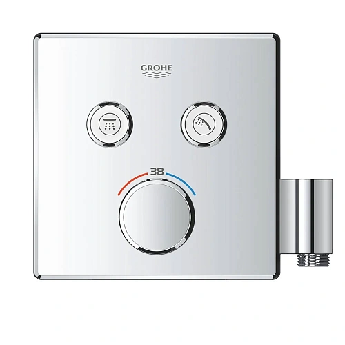 Смеситель для душа GROHE Grohtherm SmartControl на 2 выхода со встроенным держателем ручного душа, х 29125000 Смеситель для душа GROHE Grohtherm SmartControl на 2 выхода со встроенным держателем ручного душа, х 29125000