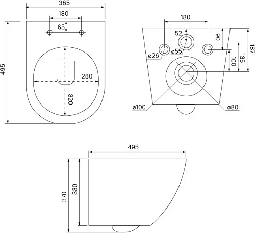Комплект STWORKI Унитаз подвесной IDDIS Blanco BLARDSEi25 безободковый + Система инсталляции для уни 555382 Комплект STWORKI Унитаз подвесной IDDIS Blanco BLARDSEi25 безободковый + Система инсталляции для уни 555382