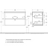 Тумба под раковину BelBagno DUE-800-2C-SO-GM-P подвесная, оружейная сталь, 800x422x500 Тумба под раковину BelBagno DUE-800-2C-SO-GM-P подвесная, оружейная сталь, 800x422x500