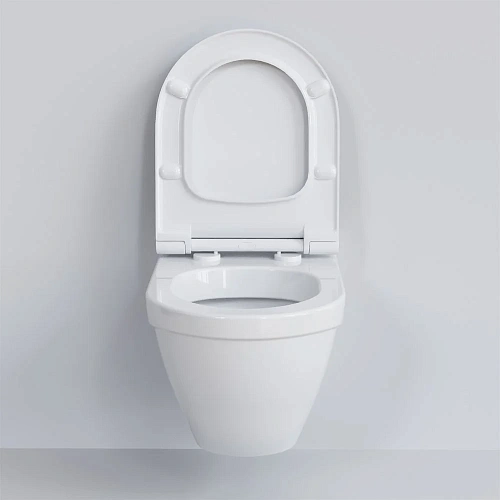 Унитаз подвесной Nord 133T20001 (535x385x360) белый с тонкой крышкой 133T20001-132T20001S Унитаз подвесной Nord 133T20001 (535x385x360) белый с тонкой крышкой 133T20001-132T20001S