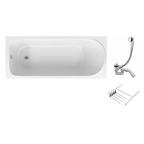 Акриловая ванна AM.PM Sense W75A-150-070W-KL 150x70 с каркасом и слив-переливом Акриловая ванна AM.PM Sense W75A-150-070W-KL 150x70 с каркасом и слив-переливом