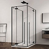Картинка анонса товара «душевой уголок abber eins ag06099b 90x90 см универсальный, профиль черный, стекло прозрачное»