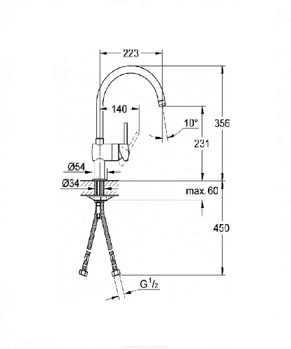Смеситель для кухни Grohe Minta 32930000 Смеситель для кухни Grohe Minta 32930000