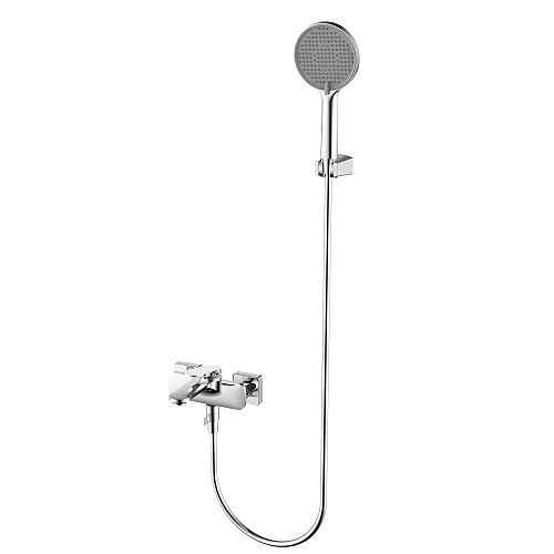 Смеситель для ванны AQUAme Imola AQM6712CR с душевым набором, 120 мм, 3 режима, Хром Смеситель для ванны AQUAme Imola AQM6712CR с душевым набором, 120 мм, 3 режима, Хром