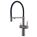 Смеситель для кухниRaglo R20.63.09 с подключением к фильтру, гибкий излив, графит Смеситель для кухниRaglo R20.63.09 с подключением к фильтру, гибкий излив, графит