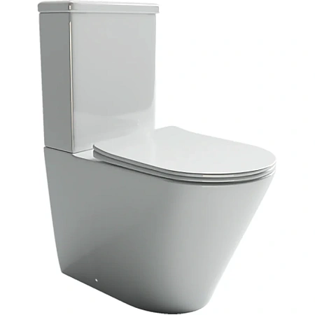 Чаша напольного унитаза Ceramica Nova HIGHLIGHT Rimless CN1802-B белый с сиденьем Чаша напольного унитаза Ceramica Nova HIGHLIGHT Rimless CN1802-B белый с сиденьем