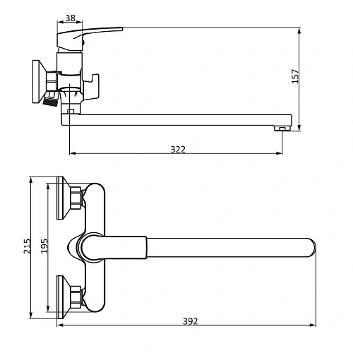 Смеситель для ванны Damixa Eclipse 2.0 489000000 хром Смеситель для ванны Damixa Eclipse 2.0 489000000 хром