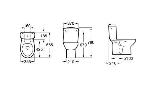 Чаша напольного унитаза Roca Victoria 342394000 Чаша напольного унитаза Roca Victoria 342394000