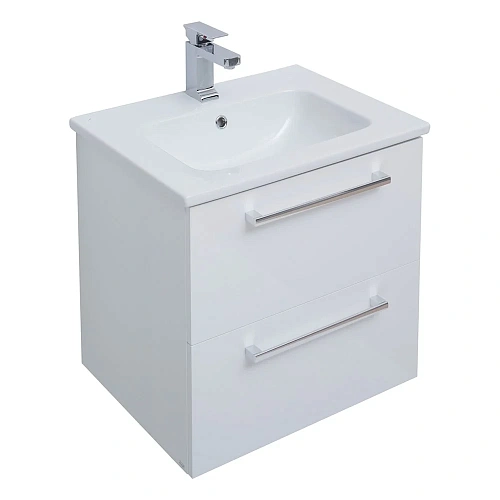 Тумба под раковину DREJA GIO, 60 см, подвесная, 2 ящика, белый глянец 77.0101W Тумба под раковину DREJA GIO, 60 см, подвесная, 2 ящика, белый глянец 77.0101W