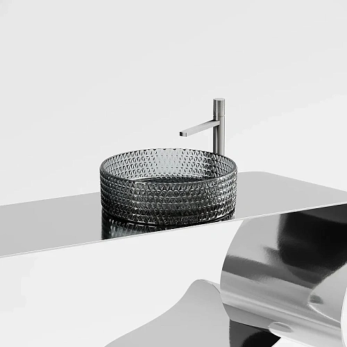 Раковина Ceramica Nova CRISTAL CN6060 черный накладная Раковина Ceramica Nova CRISTAL CN6060 черный накладная