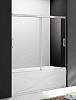 Картинка анонса товара «шторка на ванну cezares tandem-soft-vf-2-190/145-c-cr-iv 190см стекло прозрачное, профиль хром»