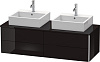 Картинка анонса товара «тумба под раковину duravit xsquare xs4916b4040 140 см черный глянцевый»