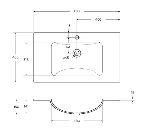 Раковина BelBagno BB810/465-LV-VTR-BL 810x465 Раковина BelBagno BB810/465-LV-VTR-BL 810x465