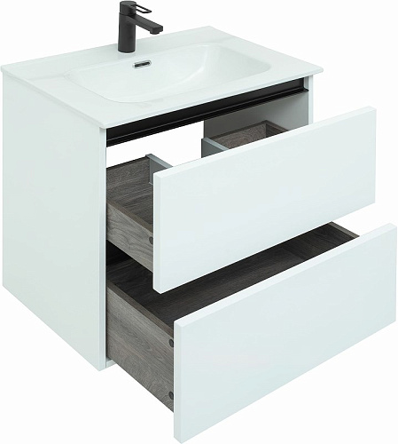 Тумба под раковину De Aqua Ариетта NEW 60 белый матовый 00265579 Тумба под раковину De Aqua Ариетта NEW 60 белый матовый 00265579