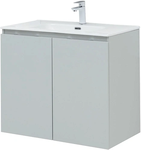 Тумба под раковину Aquanet Алвита New 80 2 дверцы, серый 00277528 Тумба под раковину Aquanet Алвита New 80 2 дверцы, серый 00277528