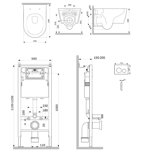Комплект инсталляции AM.PM Func IS90101.8F1701 с унитазом FlashСlean, сиденьем микролифт и клавишей белый Комплект инсталляции AM.PM Func IS90101.8F1701 с унитазом FlashСlean, сиденьем микролифт и клавишей белый