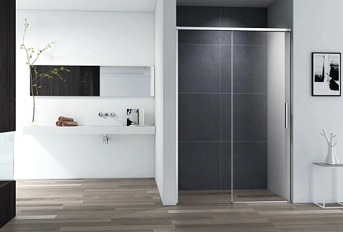 Душевая дверь CEZARES DUET SOFT-BF-1-140-C-Cr 140см стекло прозрачное, профиль хром Душевая дверь CEZARES DUET SOFT-BF-1-140-C-Cr 140см стекло прозрачное, профиль хром