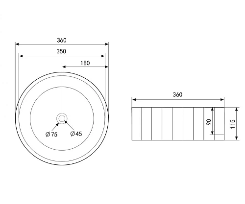 Раковина ABBER Bequem AC2111 накладная, белая Раковина ABBER Bequem AC2111 накладная, белая
