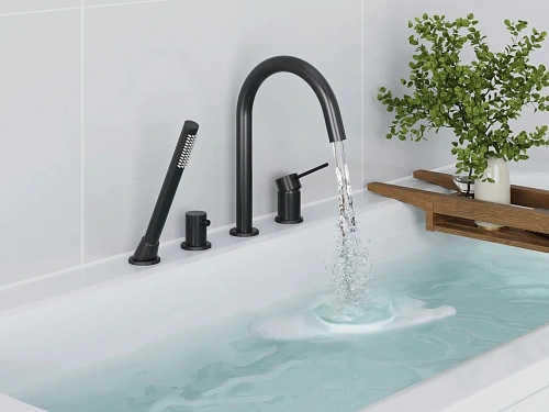 Смеситель на борт ванны Timo Saona 2320/03Y черный Смеситель на борт ванны Timo Saona 2320/03Y черный