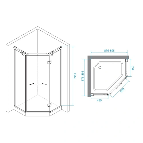 Душевой уголок RGW Viscount VI-81 02048100-18 Душевой уголок RGW Viscount VI-81 02048100-18