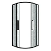 Душевой уголок GROSSMAN Cosmo 301.K33.02.8080.21.02 (80x80x195) полукруг,раздвижн,черн.матов,стекло шиншилла Душевой уголок GROSSMAN Cosmo 301.K33.02.8080.21.02 (80x80x195) полукруг,раздвижн,черн.матов,стекло шиншилла