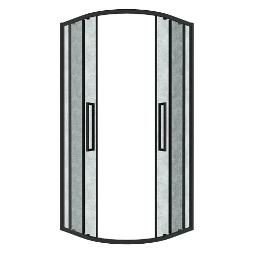 Душевой уголок GROSSMAN Cosmo 301.K33.02.8080.21.02 (80x80x195) полукруг,раздвижн,черн.матов,стекло шиншилла Душевой уголок GROSSMAN Cosmo 301.K33.02.8080.21.02 (80x80x195) полукруг,раздвижн,черн.матов,стекло шиншилла