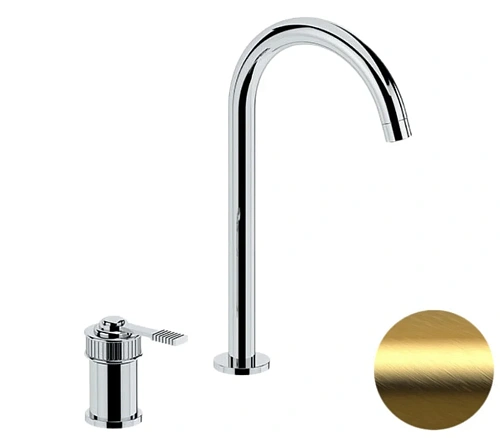 Смеситель для раковины Remer Atelier AL57LBG, золото брашированное Смеситель для раковины Remer Atelier AL57LBG, золото брашированное