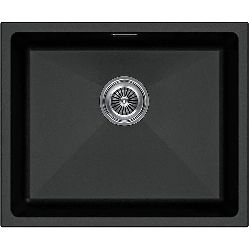 Кухонная мойка Paulmark LUMI 55UNI LU55-BL, черный, 555х460 Кухонная мойка Paulmark LUMI 55UNI LU55-BL, черный, 555х460