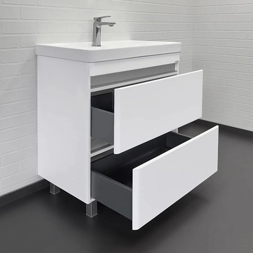 Тумба с раковиной Comforty Валдай-80Н 00-00019070 напольная белая матовая раковина Comforty 4480 Тумба с раковиной Comforty Валдай-80Н 00-00019070 напольная белая матовая раковина Comforty 4480