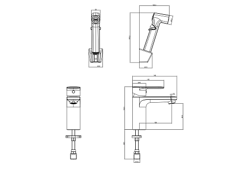 Смеситель для раковины Aquatek НИКА AQ1812BGM с гигиеническим ручным душем, оружейная сталь Смеситель для раковины Aquatek НИКА AQ1812BGM с гигиеническим ручным душем, оружейная сталь