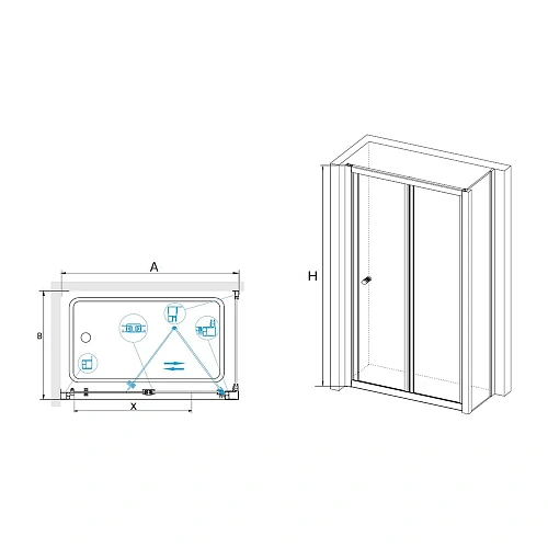Душевой уголок RGW CL-41 (CL-21 + Z-050-1) 750x700 мм 040941757-011 хром Easy Clean Душевой уголок RGW CL-41 (CL-21 + Z-050-1) 750x700 мм 040941757-011 хром Easy Clean