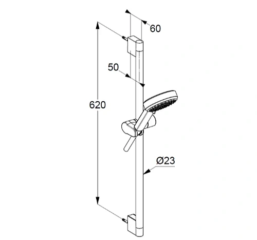 Душевой гарнитур Kludi DIVE 6863005-00 хром Душевой гарнитур Kludi DIVE 6863005-00 хром