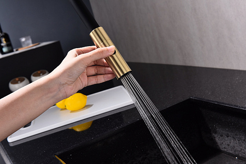 Смеситель для кухни Paulmark TORNADO светлое золото To213402-LG Смеситель для кухни Paulmark TORNADO светлое золото To213402-LG