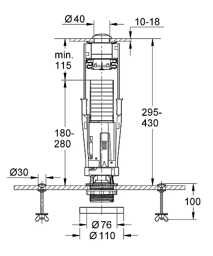 Смывной клапан GROHE 42297PI0 Смывной клапан GROHE 42297PI0