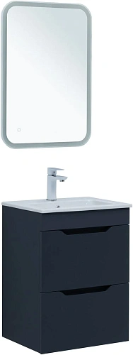 Тумба под раковину Aquanet Практика 50 маренго 2 ящика 00330456 напольная/подвесная Тумба под раковину Aquanet Практика 50 маренго 2 ящика 00330456 напольная/подвесная