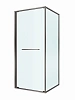 Душевой уголок CEZARES LUX-AH-FS-1-90/100-C-GM 90x100 см, профиль оружейная сталь, стекло прозрачное