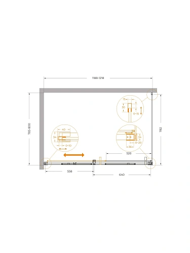 Душевой уголок CEZARES PLANE-AH-1-120/80-C-BORO 120x80 см Душевой уголок CEZARES PLANE-AH-1-120/80-C-BORO 120x80 см